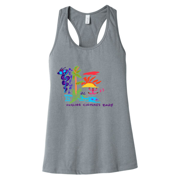 Printed Healing Cultures - Women's Jersey Racerback Tank Thumbnail