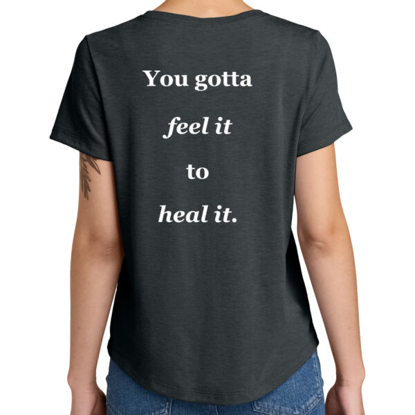 Printed Healing Cultures - Feel it to Heal it - Women's Relaxed Tri Blend Scoop Neck Tee Thumbnail