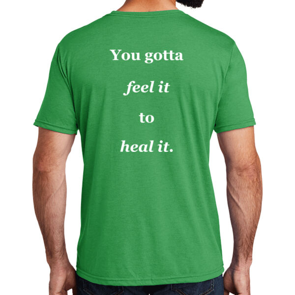 Printed Healing Cultures - Feel it to Heal it - Unisex Tri Blend Tee Thumbnail