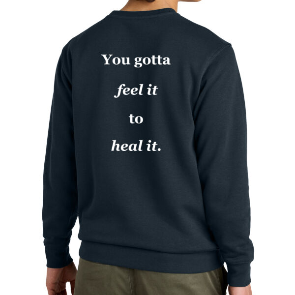 Printed Healing Cultures - Feel it to Heal it - Fleece Crew Sweatshirt Thumbnail