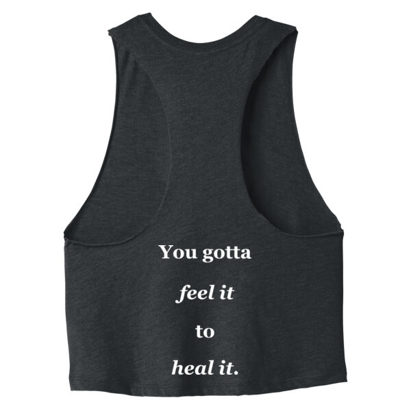 Printed Healing Cultures - Feel it to Heal it - Women's Racerback Cropped Tank Thumbnail