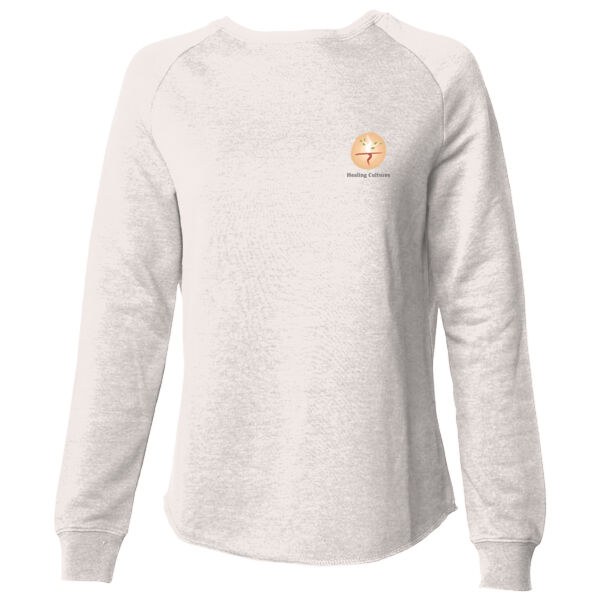 Printed Healing Cultures - Women's California Wave Wash Crewneck Sweatshirt Thumbnail
