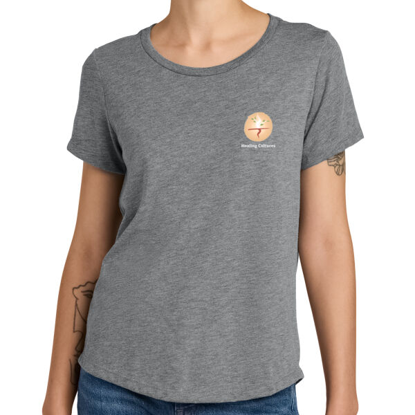 Printed Healing Cultures - Women's Relaxed Tri Blend Scoop Neck Tee Thumbnail