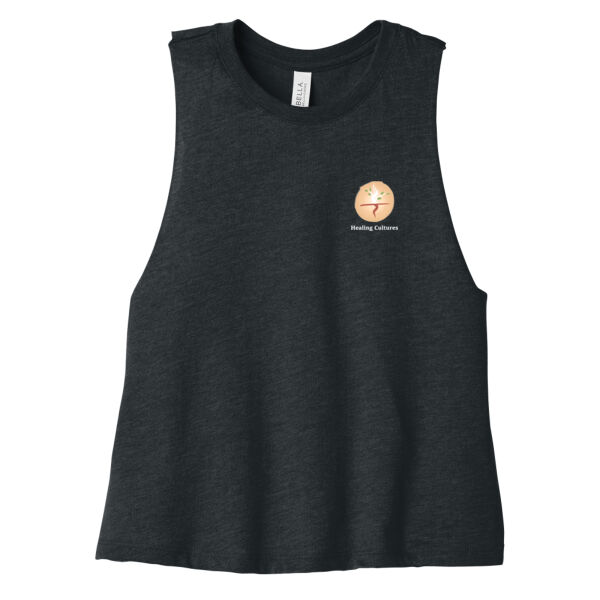 Printed Healing Cultures - Women's Racerback Cropped Tank Thumbnail