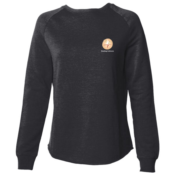 Printed Healing Cultures - Women's California Wave Wash Crewneck Sweatshirt Thumbnail